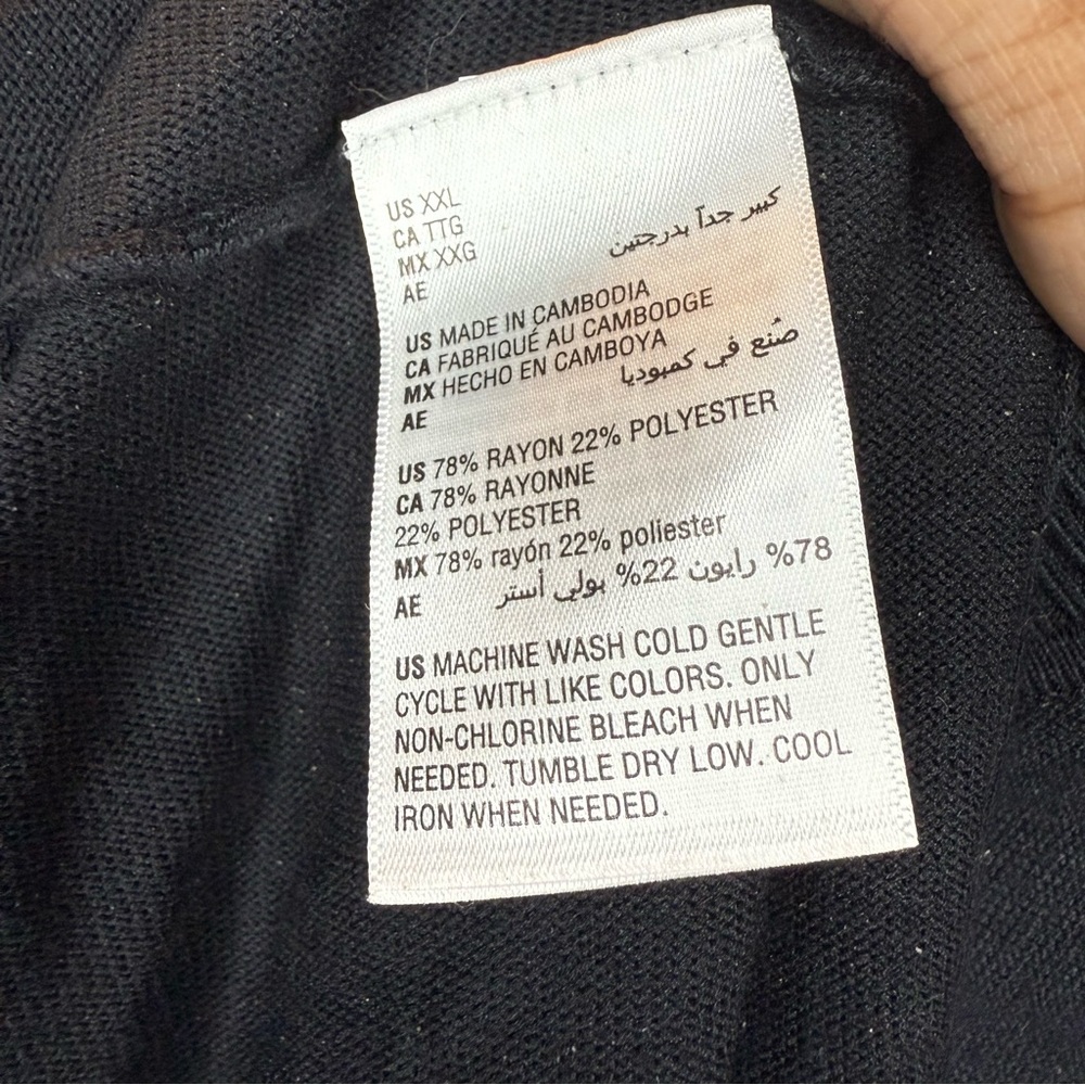 JM Collection size XX-Large Turtleneck Charcoal Knit Poncho-Style Top - Picture 3 of 8